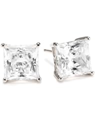Myia Passiello "Timeless" Swarovski Zirconia 3 Carat Each Princess Cut Stud Earrings