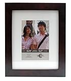 Capri Solid Wood 8-Inch by 10-Inch Langford Frame Matted, Espresso