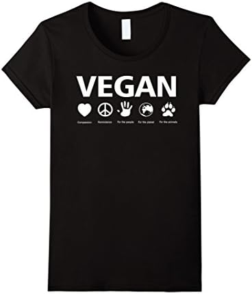 Women's Funny Vegetarian t shirt - Gifts for Women/Men Medium Black
