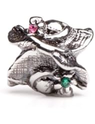 Novobeads Derby Hats Silver w/ Crystals Charm Bead - Made in USA w imported materials - Fits all major bead bracelets
