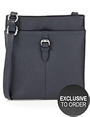 Contrast Stitched Seamed Cross Body Bag
