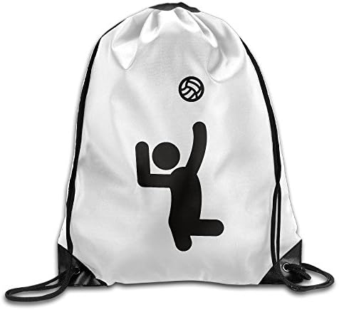 Trendy Waterproof Funny Volleyball Sitting Volleyball Fans Handbags Drawstring Backpack