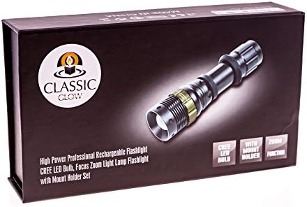 Classic Glow cls-103 220 Lumens Torch Bike Light Headlamp with Bike Mount and 18650 Li-ion Battery, Black