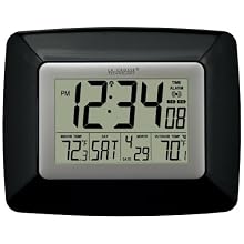La Crosse Technology WS-8119U-IT-B Atomic Digital Wall clock with temperature