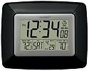 La Crosse Technology WS-8119U-IT-B Atomic Digital Wall Clock, with Temperature