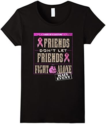 Women's Ultimate Breast Cancer Fight T-Shirt Small Black