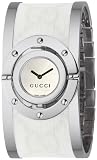 Gucci Women`s YA112419 Twirl Medium White GG Plus Bangle Watch