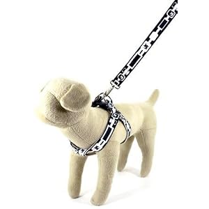Designer Dog Harness - Mod Dog Step In Harness - Black/White - Small - Made in USA