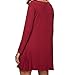 Cylyfmia Women's Casual Long Sleeve O Neck Casual Loose Solid Dress