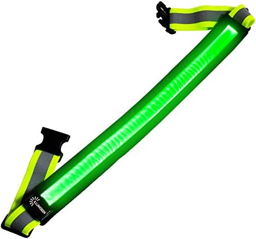 #1 USB Rechargeable LED Reflective Belt ✮ Best High Visibility Safety Gear for Running, Walking & Biking on Amazon ✮ Fits Women, Men & Kids ✮ Ideal for Motorcycles, Police & Military ✮ Fully Adjustable, Comfortable and Lightweight ✮ Safer Than Any Reflective Vest ✮ Green, Red & Blue ✮ 100% Money Back Guarantee