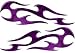 Full Color Reflective Fire Purple Flame Decals