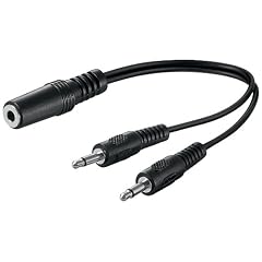 0.2m 2x 3.5mm mono Stecker auf 3.5mm stereo Kupplung