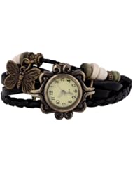 2013Newestseller Butterfly Decor Bracelet Design Ladies Watches on Sale PU Made