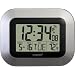 La Crosse Technology WT-8005U-S Atomic Digital Wall Clock with Indoor Temperature, Silver