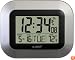La Crosse Technology WT-8005U-S Atomic Digital Wall Clock with Indoor Temperature, Silver