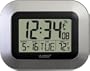 La Crosse Technology WT-8005U-S Atomic Digital Wall Clock with Indoor Temperature, Silver