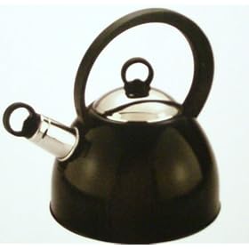 Black 1.5lt stove top whistling kettle