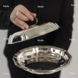 IMAGE OF Wallmonkeys Peel and Stick Wall Graphic - Woman Showing a Silver Plate - 48