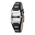 Fossil JR9466 Stainless Steel Ladies Rivet Black Leather Strap Watch