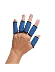 Health and Beauty: Therapeutic Neoprene Finger Supports, Blue Set of 5 - DPI