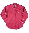 Wrangler&reg; Solid Red Oxide Twill Work Shirt