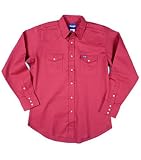 Wrangler&reg; Solid Red Oxide Twill Work Shirt