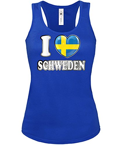 FUSSBALL – I LOVE SCHWEDEN FANSHIRT 5009(TT-F-B) Gr. M