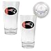 New England Patriots NFL 2pc Pint Ale Glass Set with Football Bottom - Oval Logo