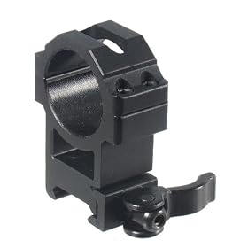 UTG Max Strength LE Grade Quick Detach Picatinny Scope Rings (2 Piece, 30mm Diam, 4-Screw Hi Profile)