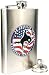 8 oz. Stainless Steel Hip Flask with Funnel Gift Set : All American Hardcore Cowboy