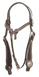 SEDONA Futurity Headstall with Spots - Mahogany - Horse