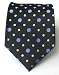 100% Silk Woven Black Polka Dot Tie