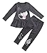 Aikobaby Baby Girls Cute Polka Dot Long Sleeve Outfits 2 Pieces Tops & Legging Pants Sets Fall Clothes