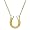 14k Yellow Gold Diamond Horseshoe Pendant (.04 cttw, I-J Color, I2-I3 Clarity)