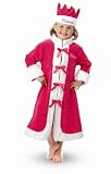 Playama Kids Bathrobe Play Set Princess Model (Size 110-116, 5/6 Years)