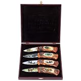 4pc Wildlife Lockback Knife Set