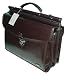 Bugatti Burgundy Genuine Leather Briefcase Laptop Double Flap