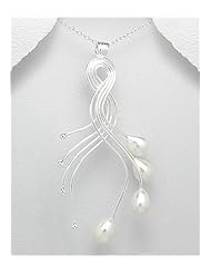 Fresh Water Pearls Pendant Necklace In Sterling Silver