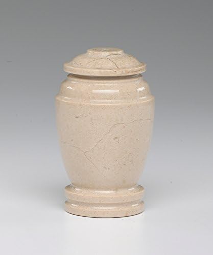 FOUR Solid Natural Beige Marble Keepsake Urn - Beige Color Brand New in Velvet Box by TheUrnCo
