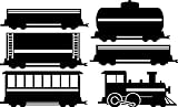 TRAIN.....WALL STICKERS DECALS ART DECOR, BLACK