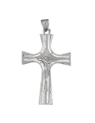 Clevereves 14K White Gold Pendant Cross 7.6 - Gram(s)