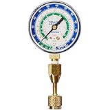 Yellow Jacket 40332 Blue Compound Gauge with 19110 Quick Coupler