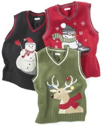Greendog Little Boy Holiday Sweater Vest