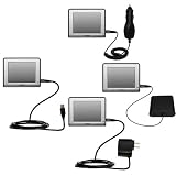 Road Warrior Kit for the Amcor Navigation GPS 3750 includes a Car & Wall Charger AND USB cable AND Battery Extender - Gomadic Brand w/ TipExchange Technology