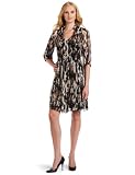 AGB Women's Release Pleat Dress With Elbow Length Sleeves