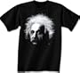 Albert Einstein BIG EINSTEIN Portrait Adult Black T-shirt
