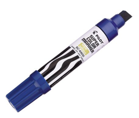 Pilot Corporation Jumbo Chisel Felt Tip Permanent Markers Blue 45200