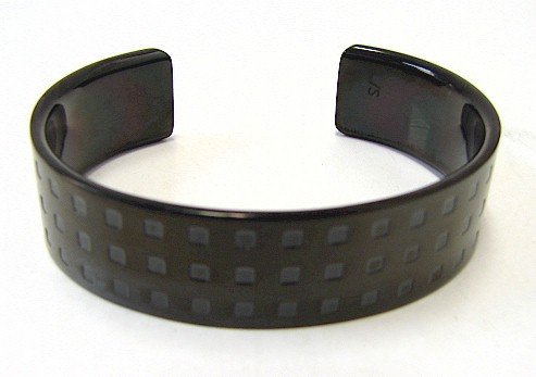 Click here to buy Calvin Klein CK Black Open Bangle Bracelet KJ41AB01030S.