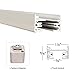 WAC Lighting L Track 2FT Single Circuit Field Cuttable 120V Track for L Style 2-Wire Track Fixtures with 2 Endcaps in White
