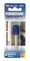 Foredom KB14735 Blue Typhoon Bur in Ball Nose Shape with Fine Grit and 1/4